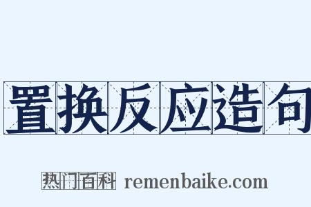 置换反应造句是什么意思的图片